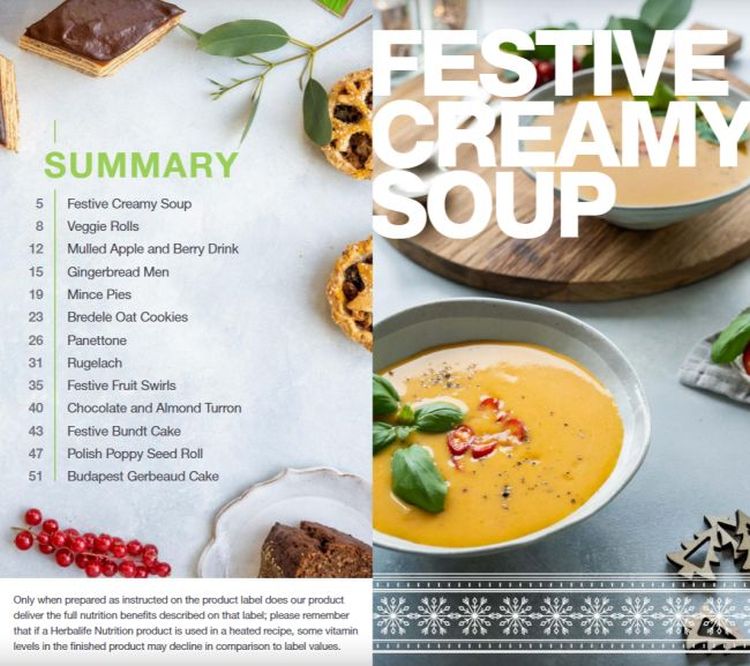 recipes for herbalife, festive cook book